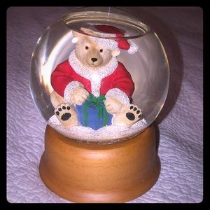 Eddie Bauer Santa bear snow globe